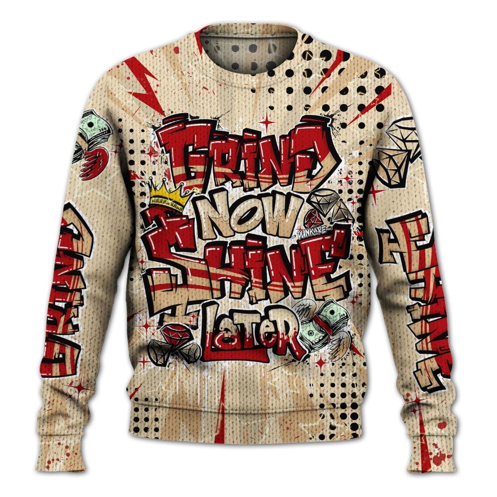 Sweater To Match Dunk Low Strawberry Waffle - Grind2 Shine Later Graphic