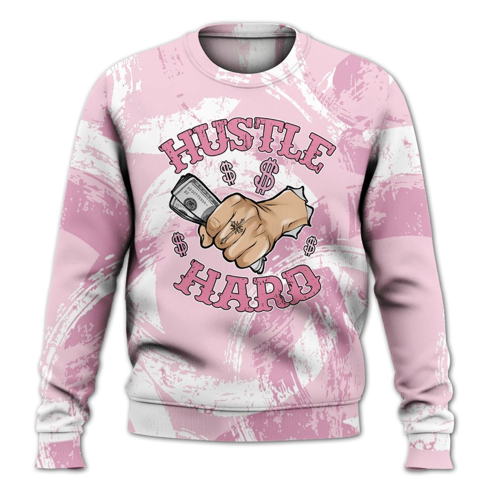 Sweatshirt To Match Orchid 4s - Hustles Hard! Splash All Over Print