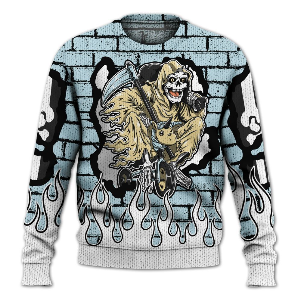 Knitted Sweater To Match Low Year Of The Snake 11s - Self Make Skeleton Crashed