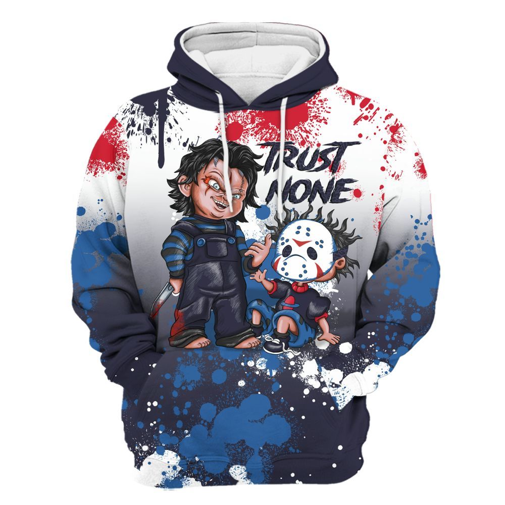 Hoodie To Match Sports Renaissance 3s - Trust No One Scary All Over Print