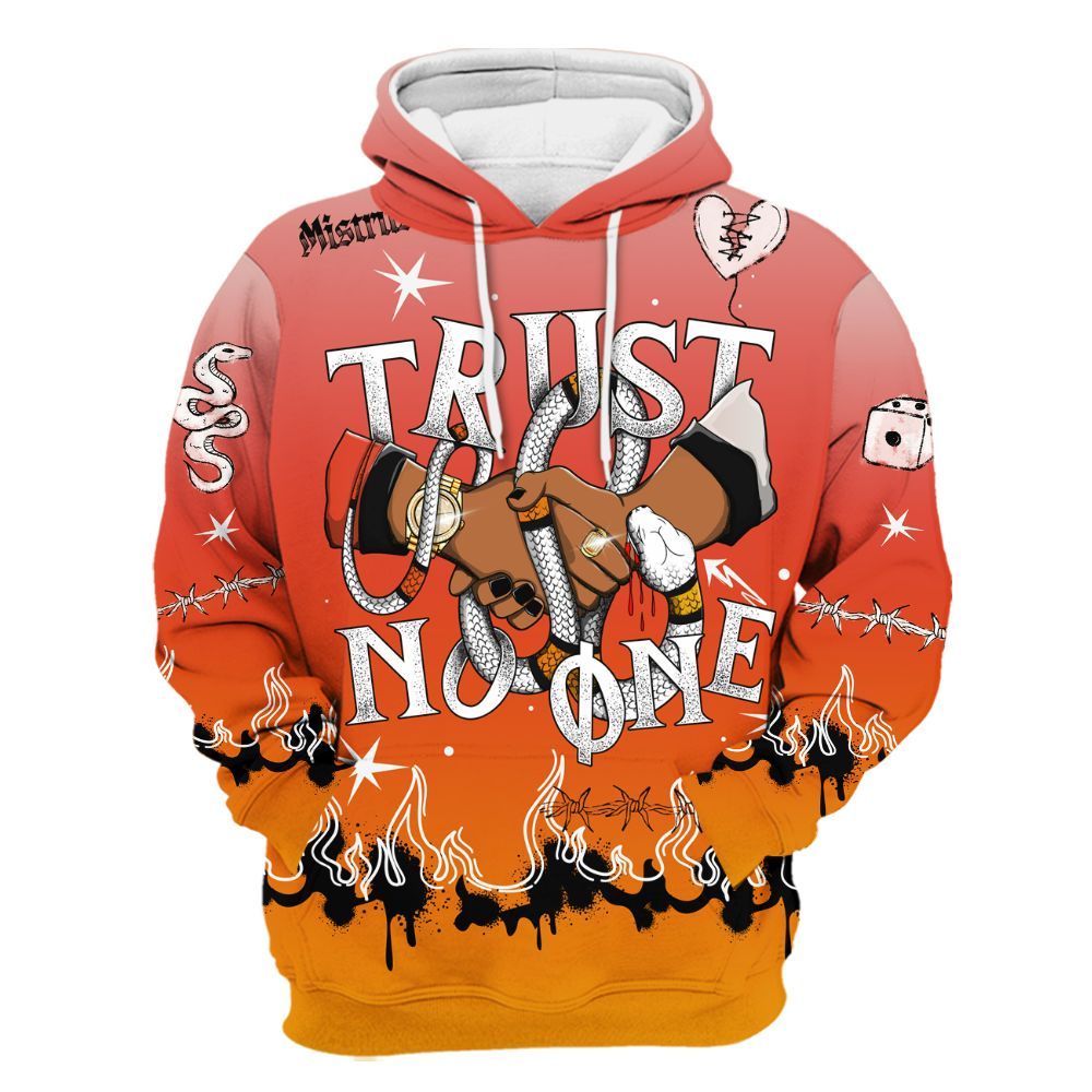 Hoodie To Match Dunk High Candy Corn - Trust No One Snake-Bite Doodle Crayon All Over Print