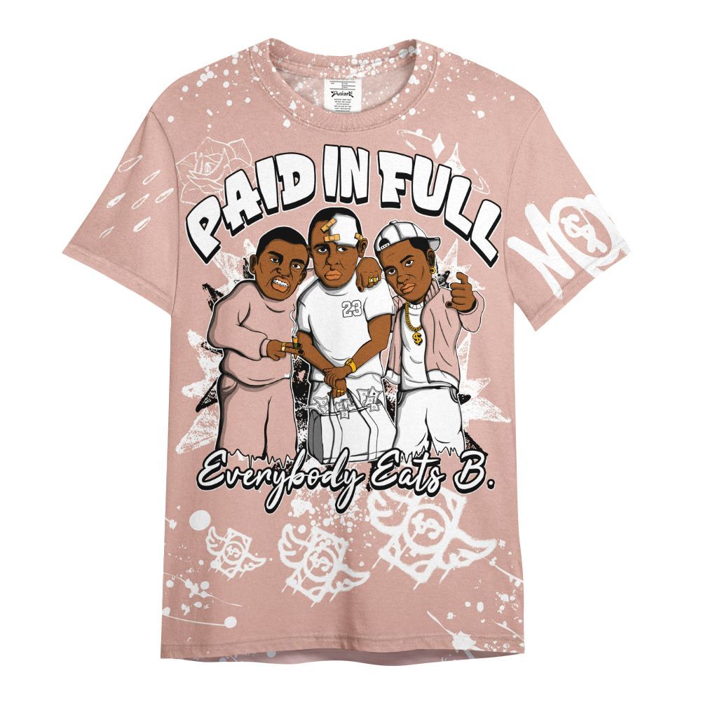 Shirt To Match Dunk Low Pink Velvet - Everybody Paid In Full Crayon All Over Print