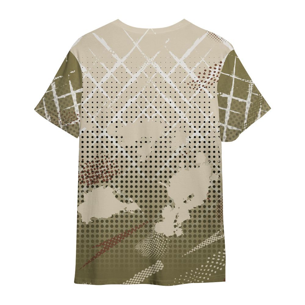 Shirt To Match Sail Neutral Olive 6s - Halftone Stand Business Dripping All Over Print