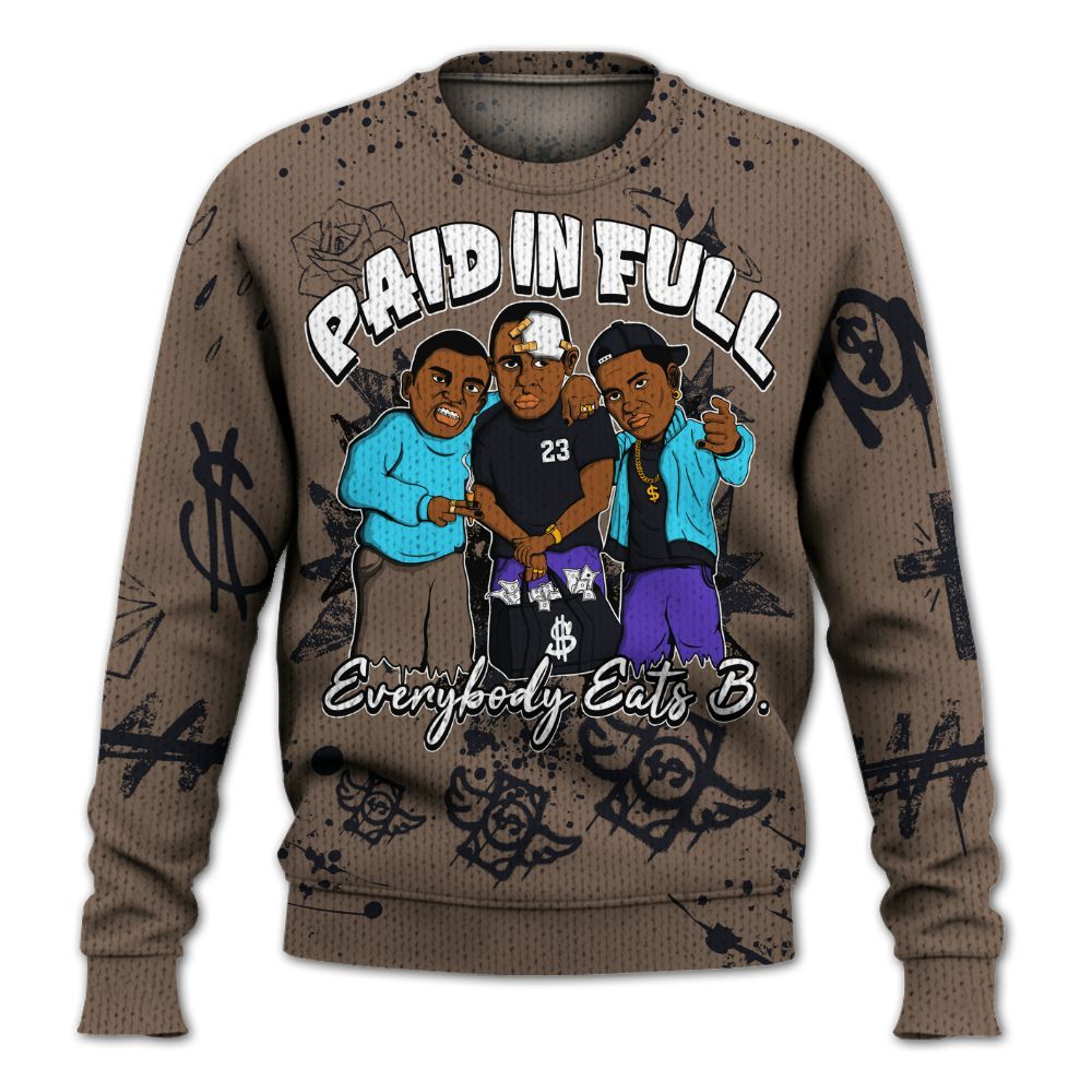 Knitted Sweater To Match Olive Concord 9s - Everybody Paid In Full Crayon