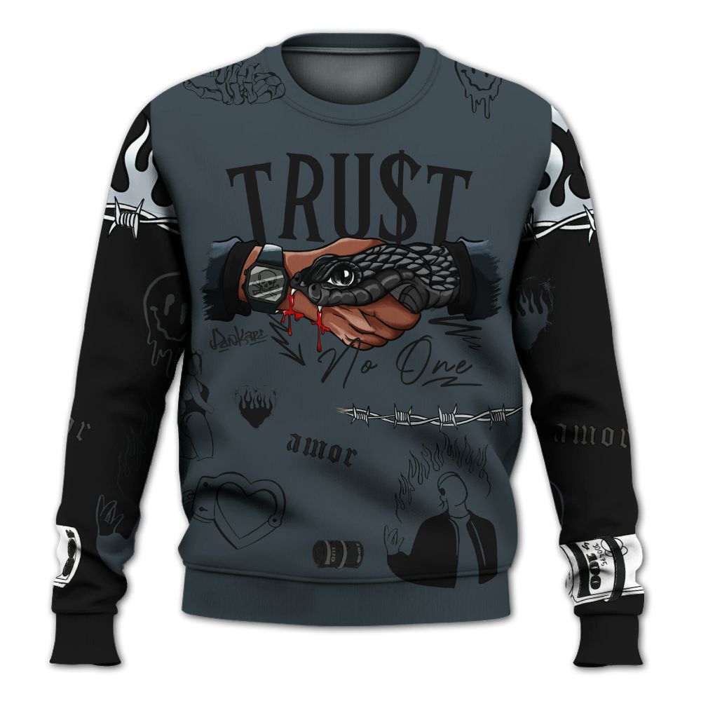 Sweatshirt To Match Air Max Sunder Gore Tex Black - Snake Trust No One All Over Print