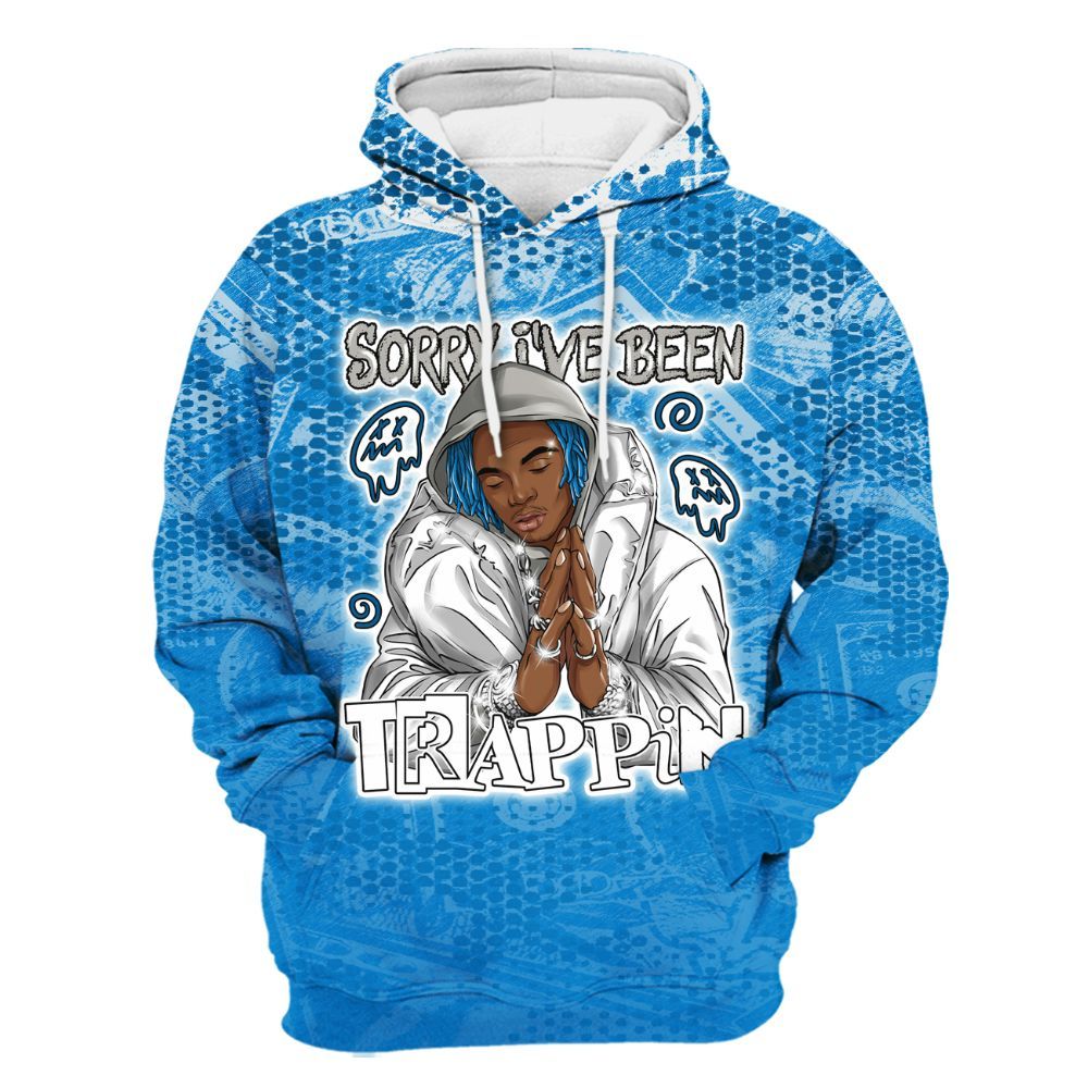 Hoodie To Match Industrial Blue 4s - Trappin' Banknote All Over Print