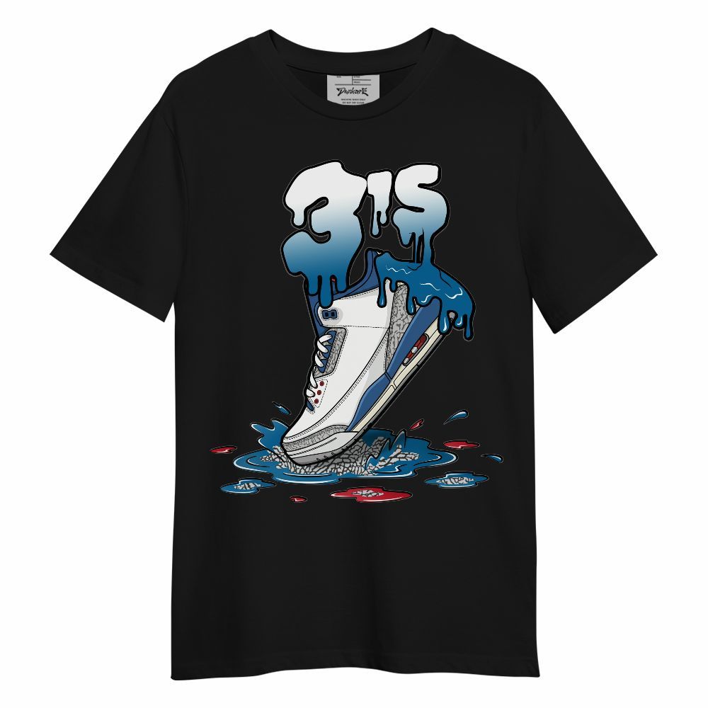 Shirt To Match OG True Blue 3s - Sneaker Sludges Drip Graphic