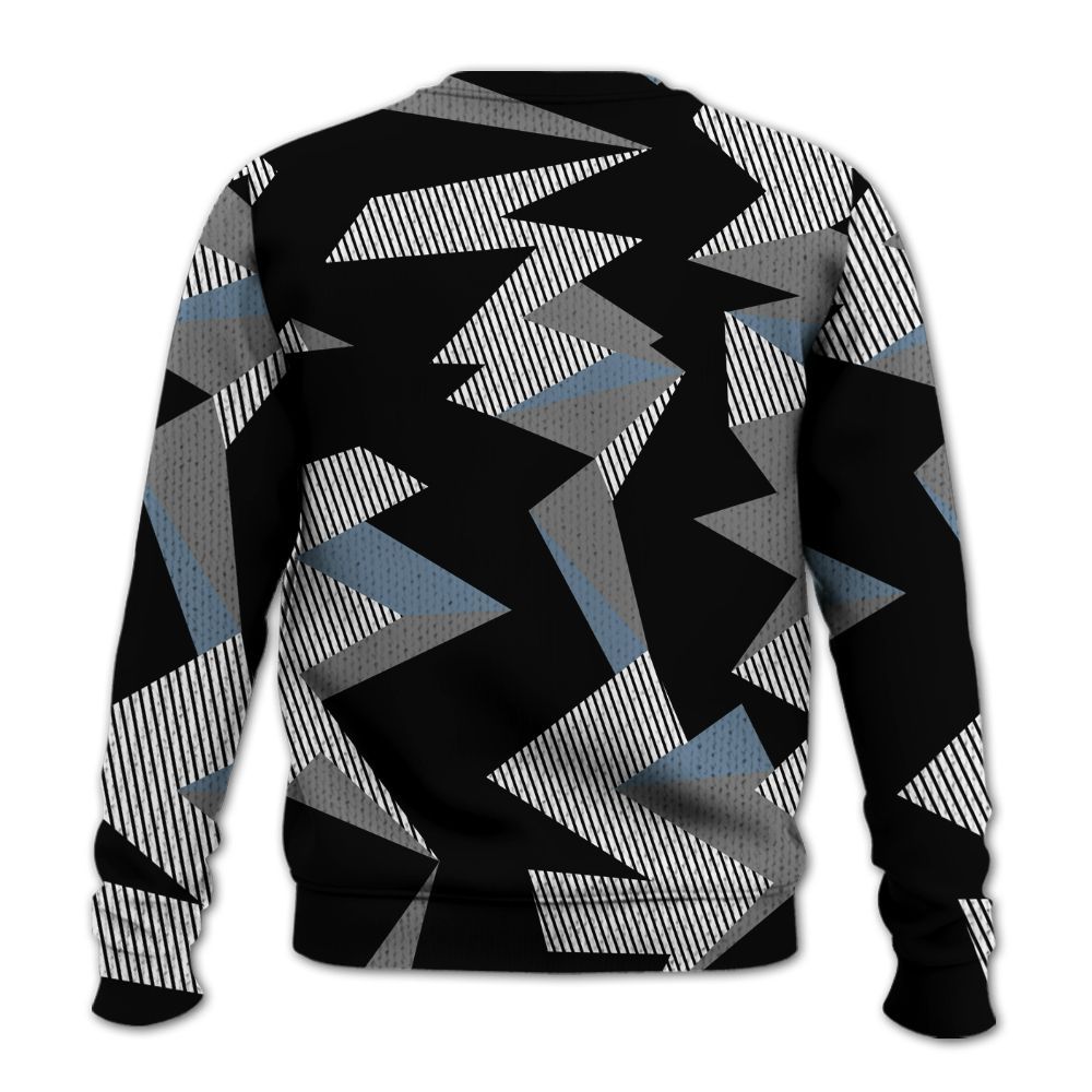 Knitted Sweater To Match Black Chrome 6s - Geometric Camouflage Pattern