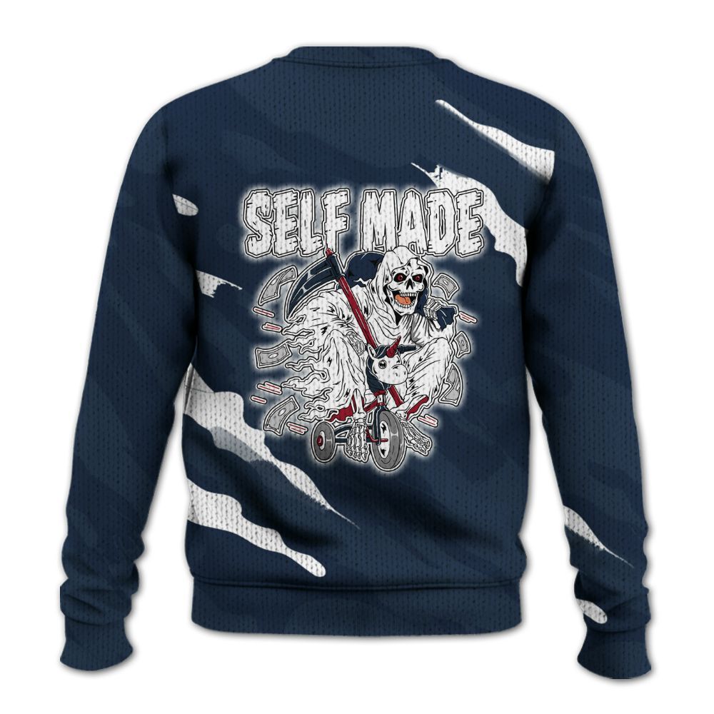 Knitted Sweater To Match Retro Olympic 6s - Self Make Skeleton Colored