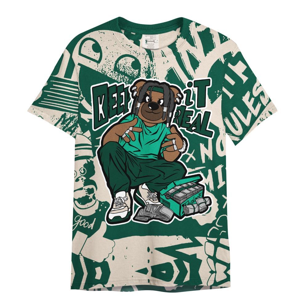 Shirt To Match Oxidized Green 4s - Keep_in Auth Bear Monogram Graffiti Shirt Unisex