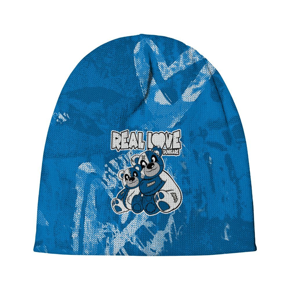 Beanie Hat To Match Industrial Blue 4s - Sincere Fondness Bear Graphic