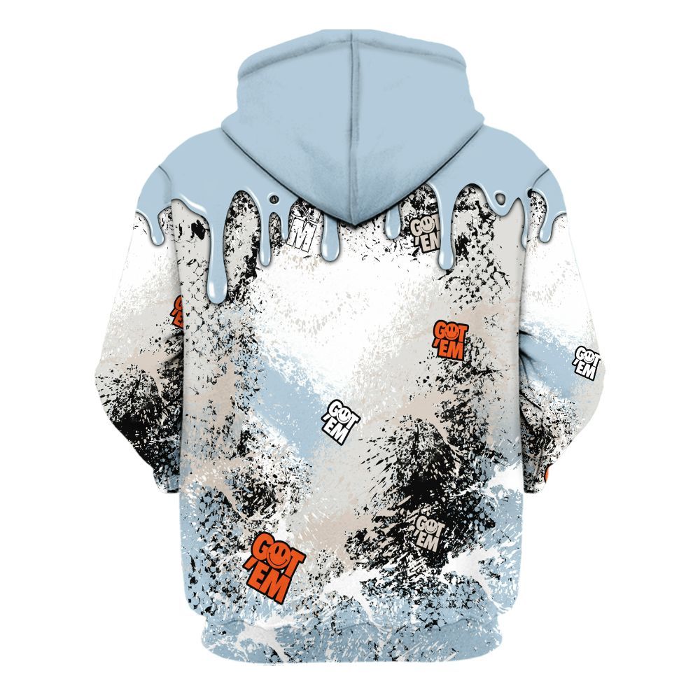 Hoodie To Match High OG Alaska 1s - Dripping 23 Drip All Over Print