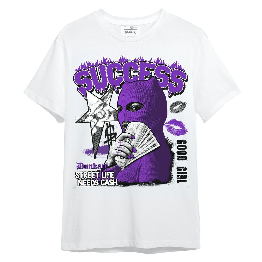 Shirt To Match Retro Dark Iris 3s - Success Money Good Girl Unisex Shirt