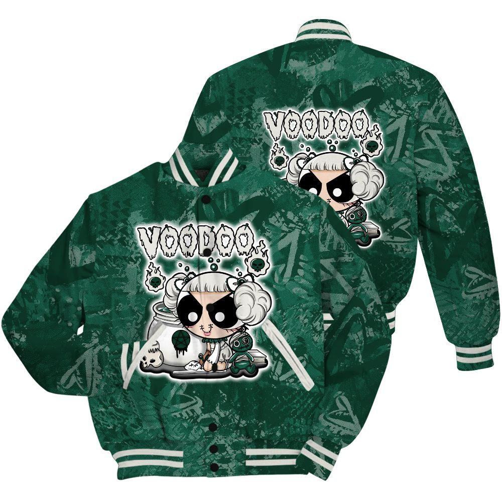 Varsity Jacket To Match Oxidized Green 4s Shirt - Voodooz Heart Grunge All Over Print