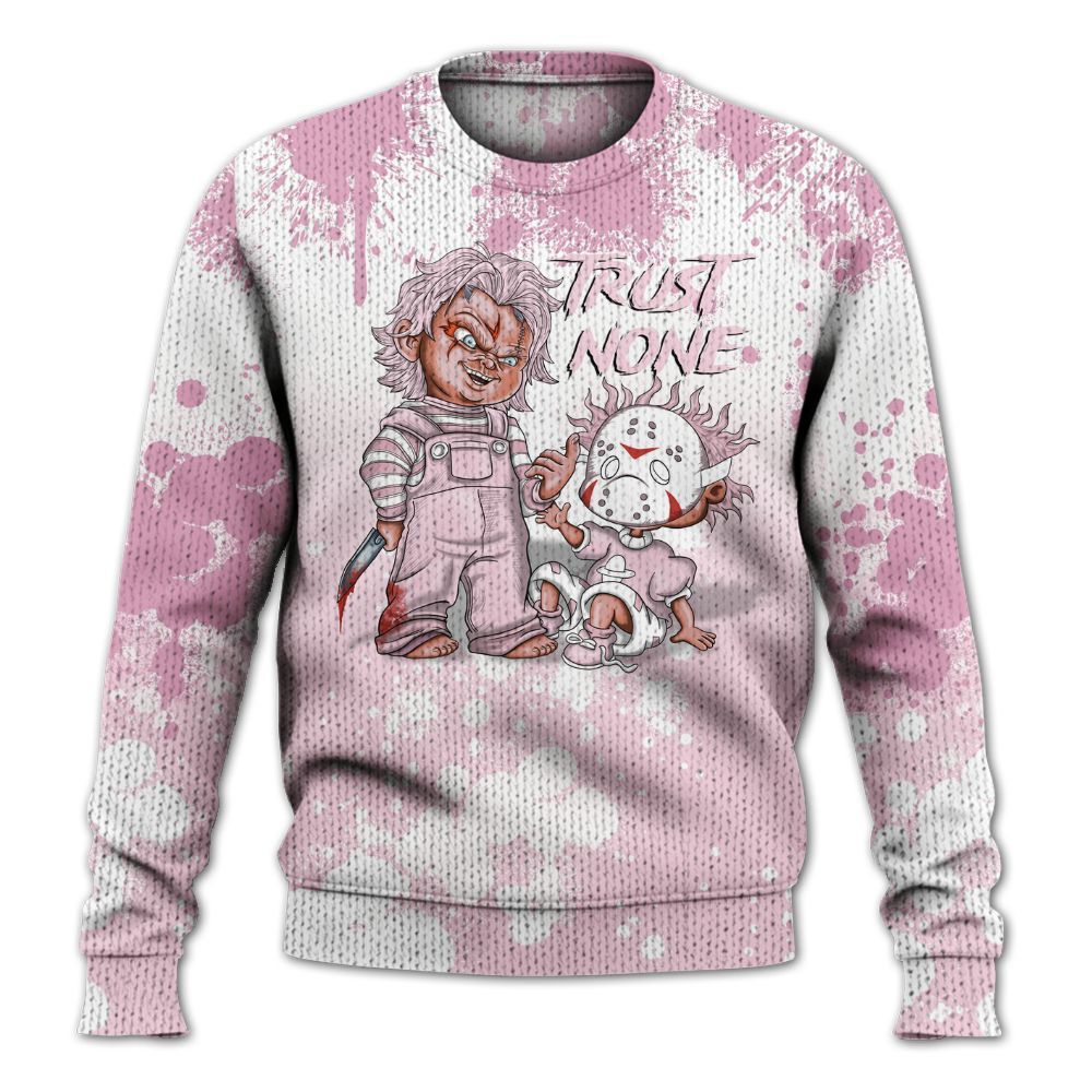 Knitted Sweater To Match Orchid 4s - Trust No One Scary