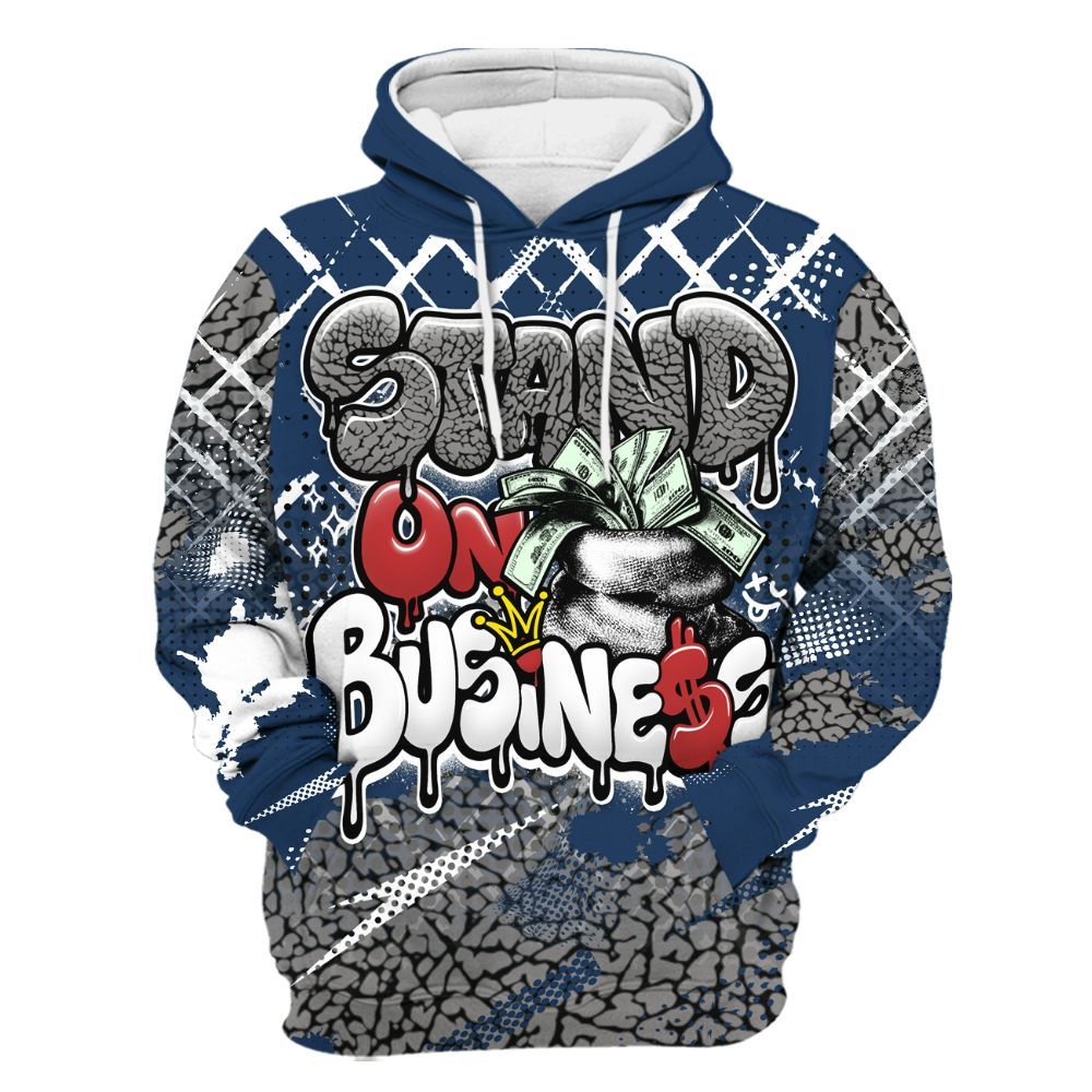 Hoodie To Match SP Sport Royal 3s - Halftone Stand Business Dripping All Over Print