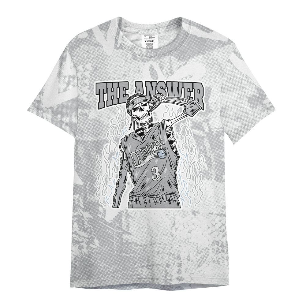 Shirt To Match Low OG Wolf Grey 1s - Allen Answer Skeleton Heart All Over Print
