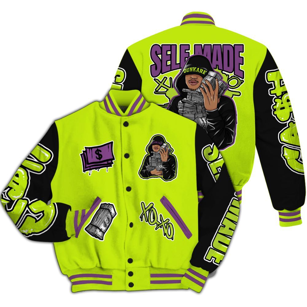 Varsity Jacket To Match GS Black Barely Volt 11s - Selfmade Unique All Over Print