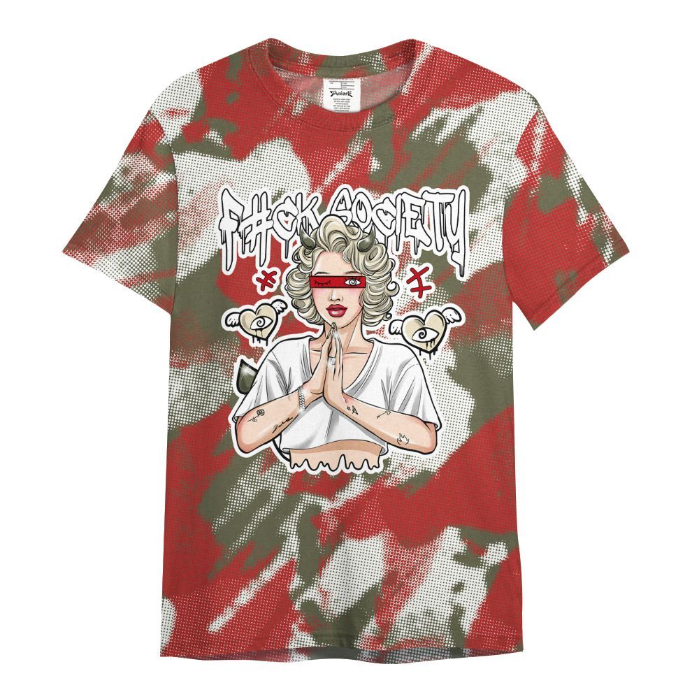 Shirt To Match Low OG Medium Olive 1s - F#ck Xociety Halftone All Over Print