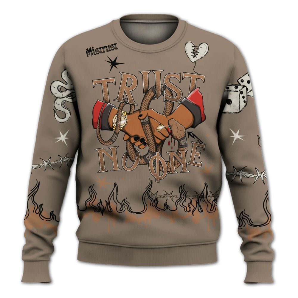 Sweatshirt To Match Air Max Rocky Distressed - Trust No One Snake-Bite Doodle Crayon All Over Print