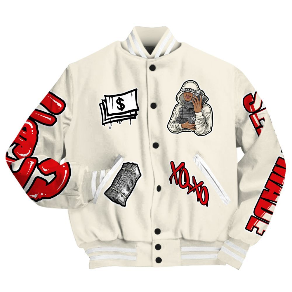 Varsity Jacket To Match Low OG Sail 1s - Selfmade Unique All Over Print
