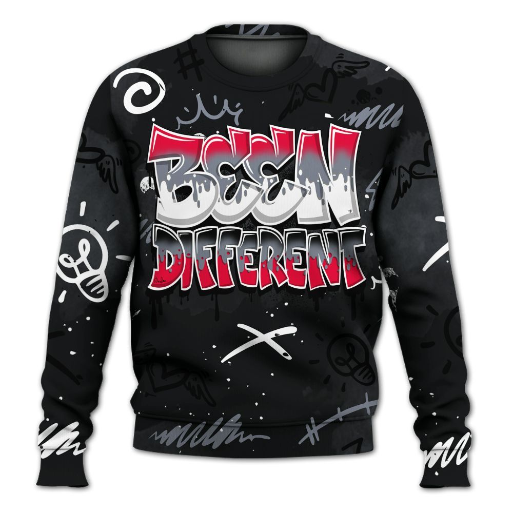 Sweatshirt To Match Mid Black Metallic 1s - Drip Built Di2ferent All Over Print