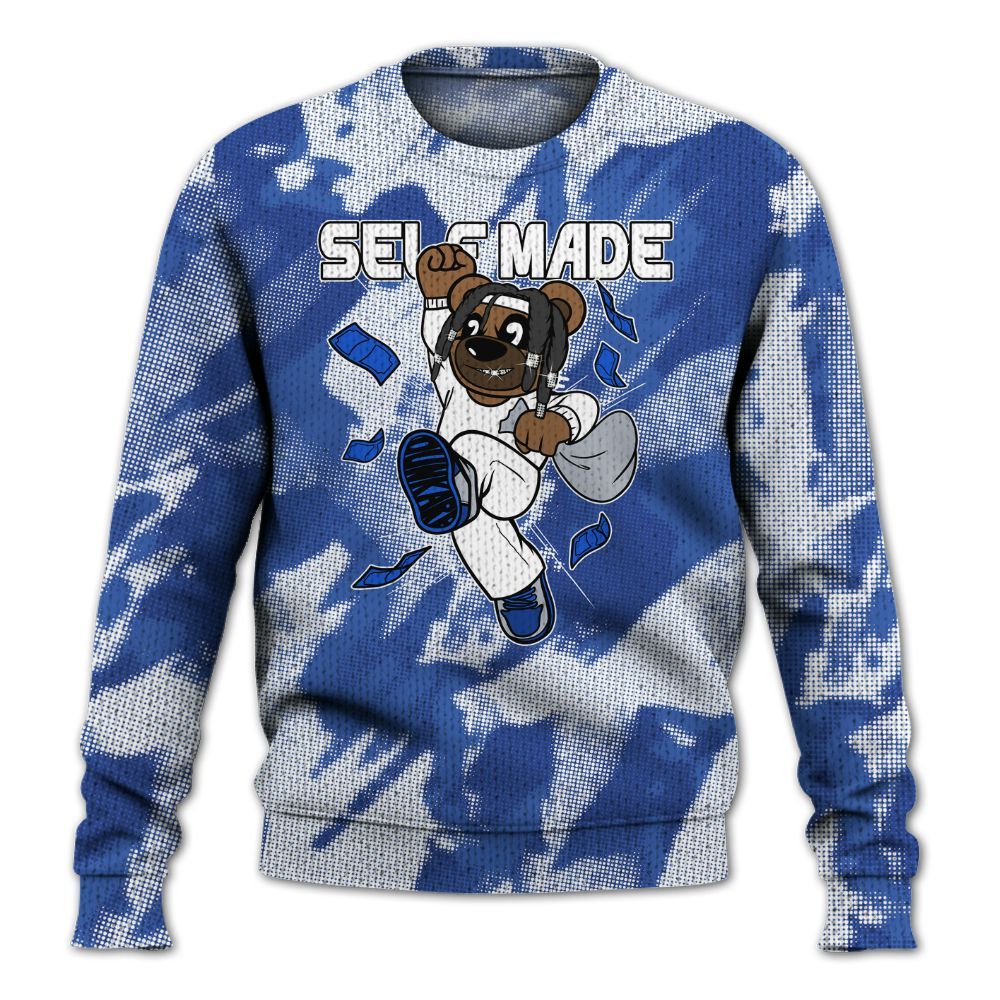 Knitted Sweater To Match Air Foamposite One Royal - Autonomous Bear Abstract Halftone