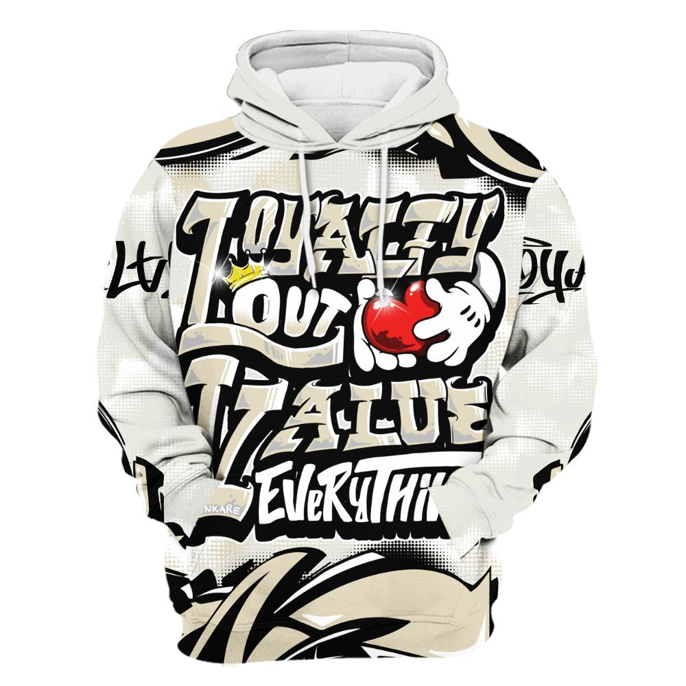 Hoodie To Match Grand Finale 11s Shirt, Loyalty Out Value Graffiti All Over Print