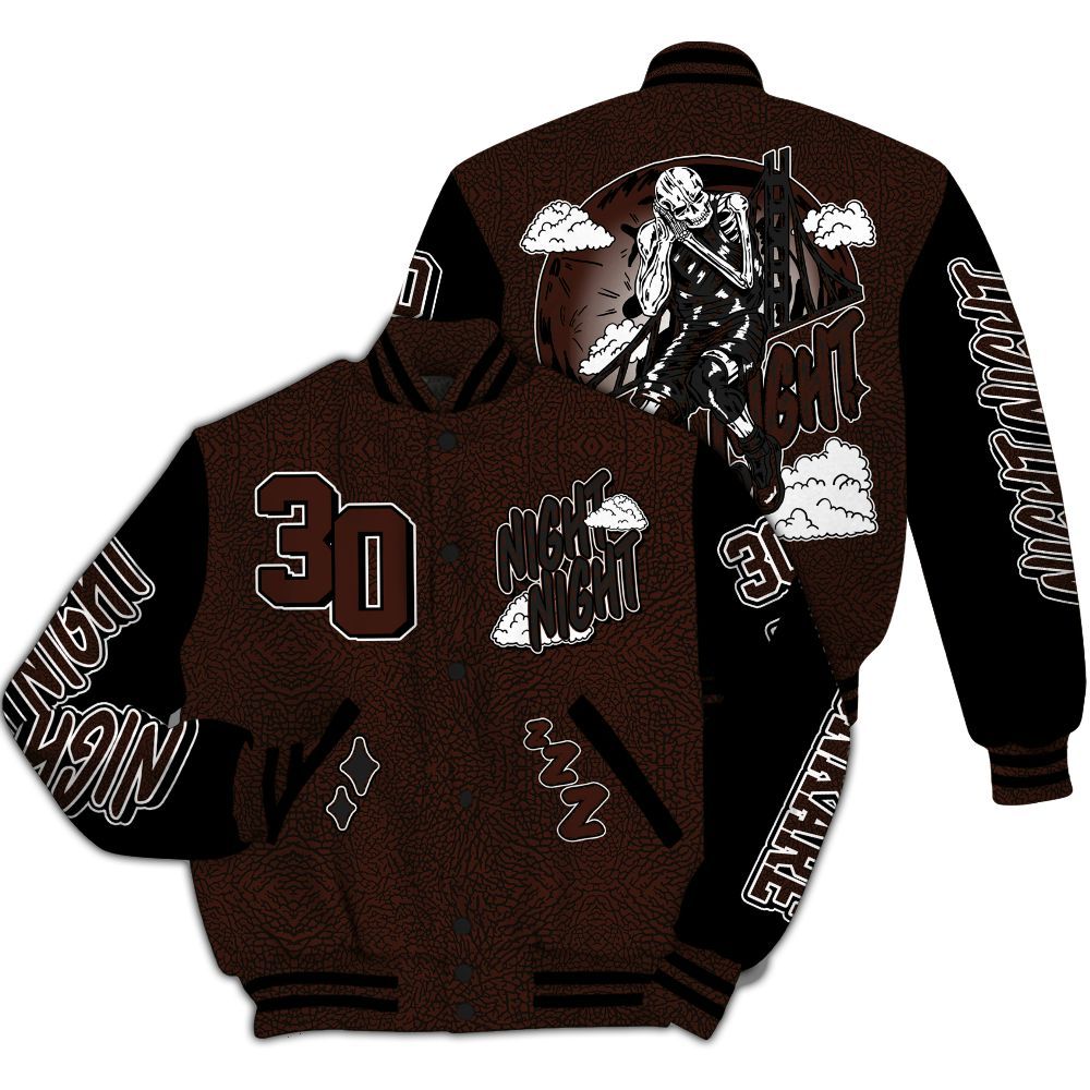 Varsity Jacket To Match Air Force 1 Low Halloween Skull 2024 - Seeya Skeleton All Over Print
