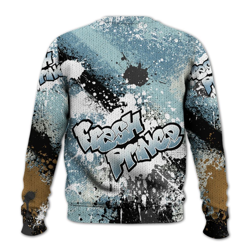 Sweater To Match Denim Worn Blue 2025 4s - Fresh Sneaker Lick Graphic