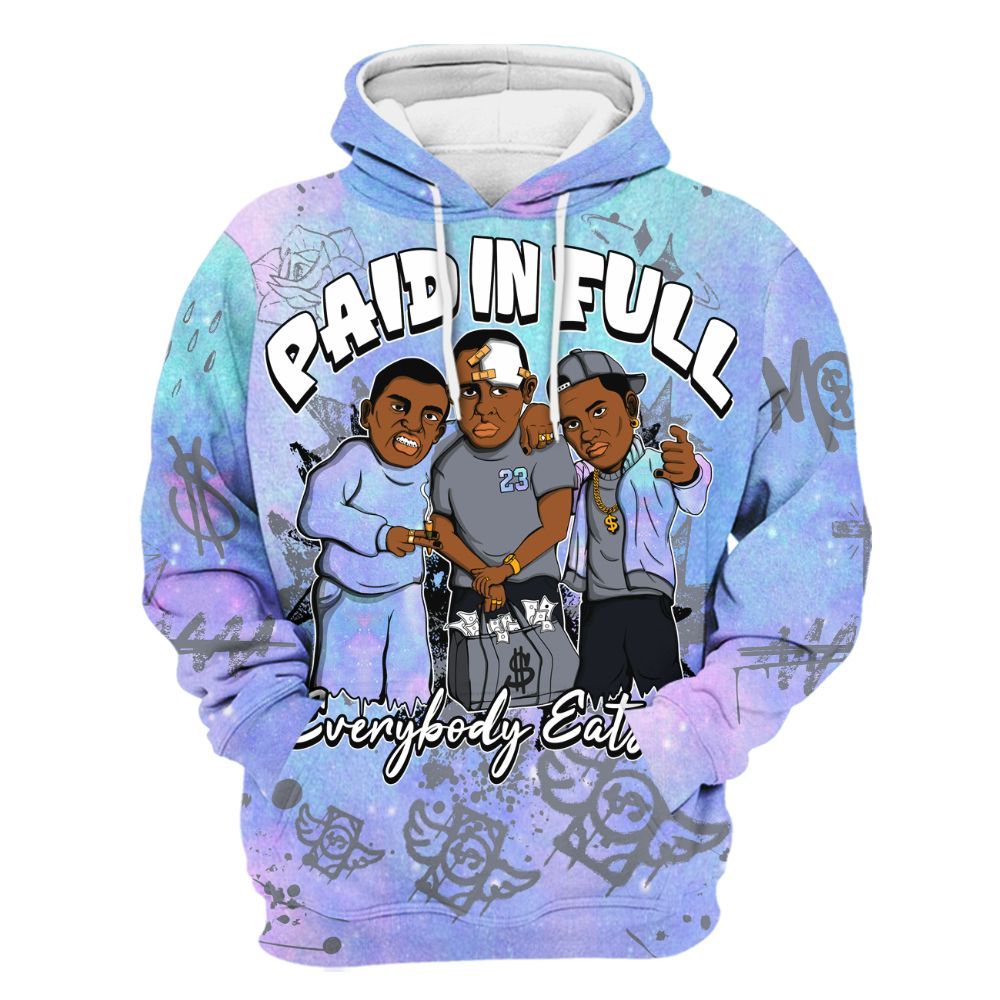 Hoodie To Match Zen Master 4s - Everybody Paid In Full Crayon All Over Print
