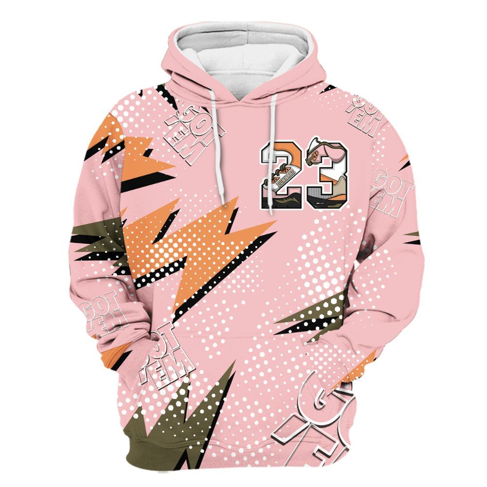 Hoodie To Match SB Dunk Low Red Stardust - 23 Custom Name 5s All Over Print