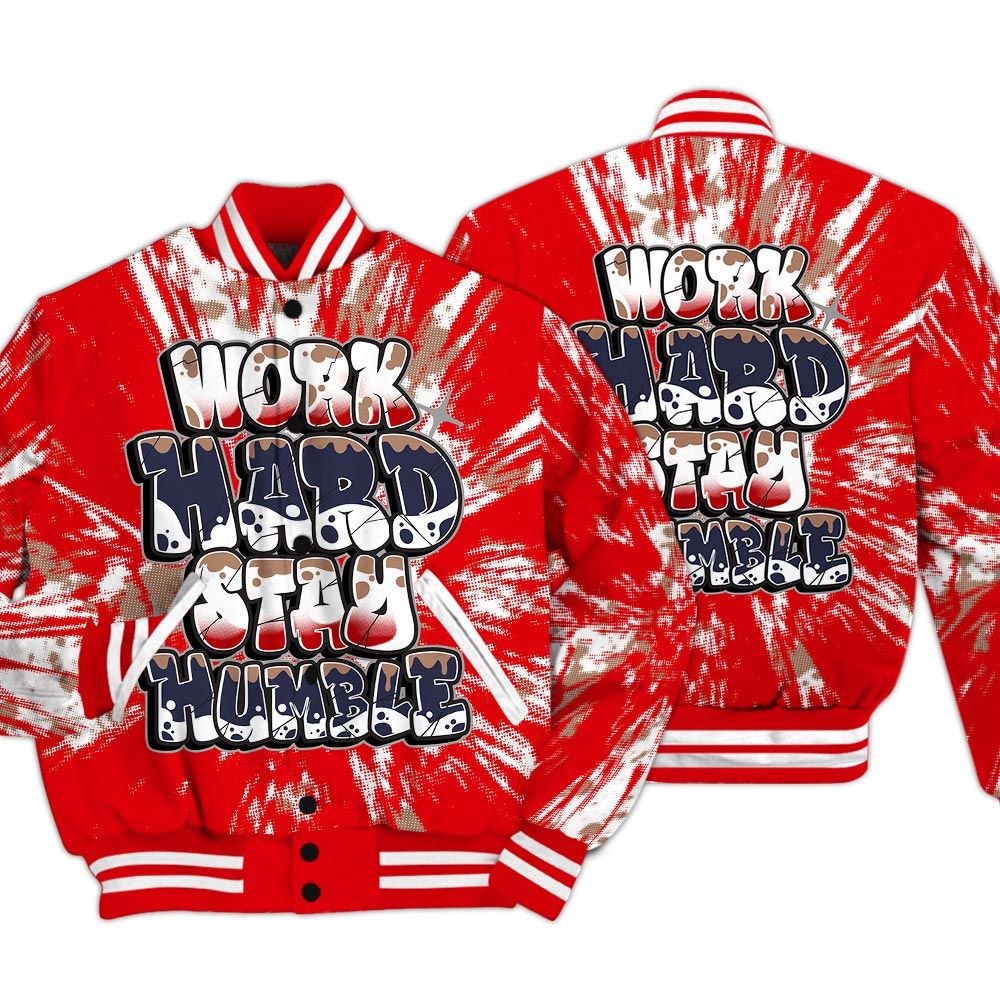 Varsity Jacket To Match Low OG Howard Bison 1s - Working Hard And Humble Luxury Varsity Jacket Unisex