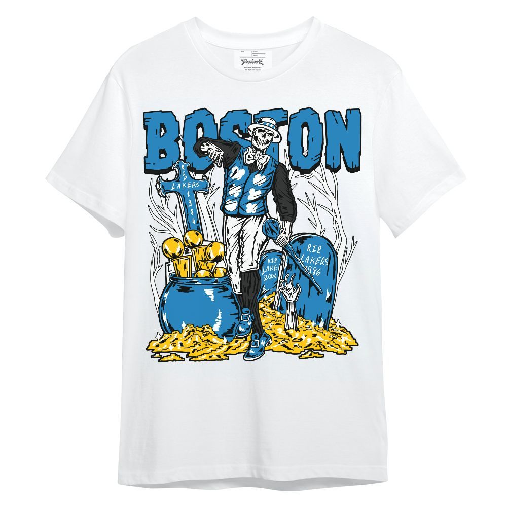 Shirt To Match Retro University Blue 9s - Goldrush Skeleton Unisex Shirt