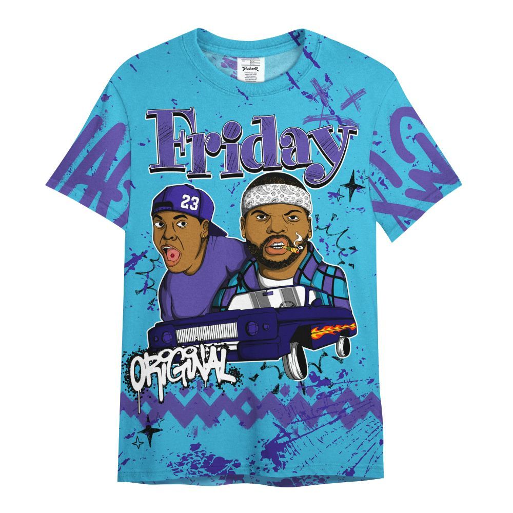 Shirt To Match Retro Aqua 6s - Friday Sneaker Crayon All Over Print