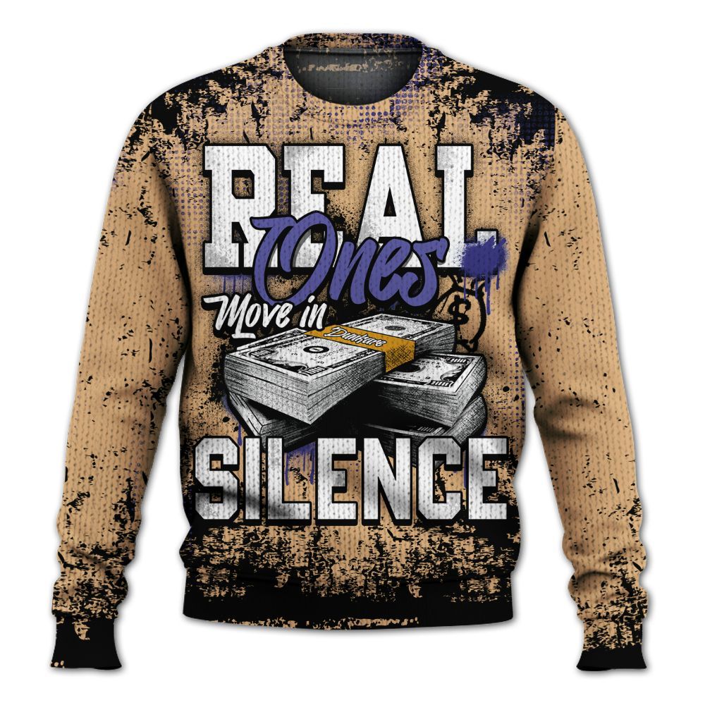 Knitted Sweater To Match SE Afrobeats 7s - Move In Silence Money Street Retro