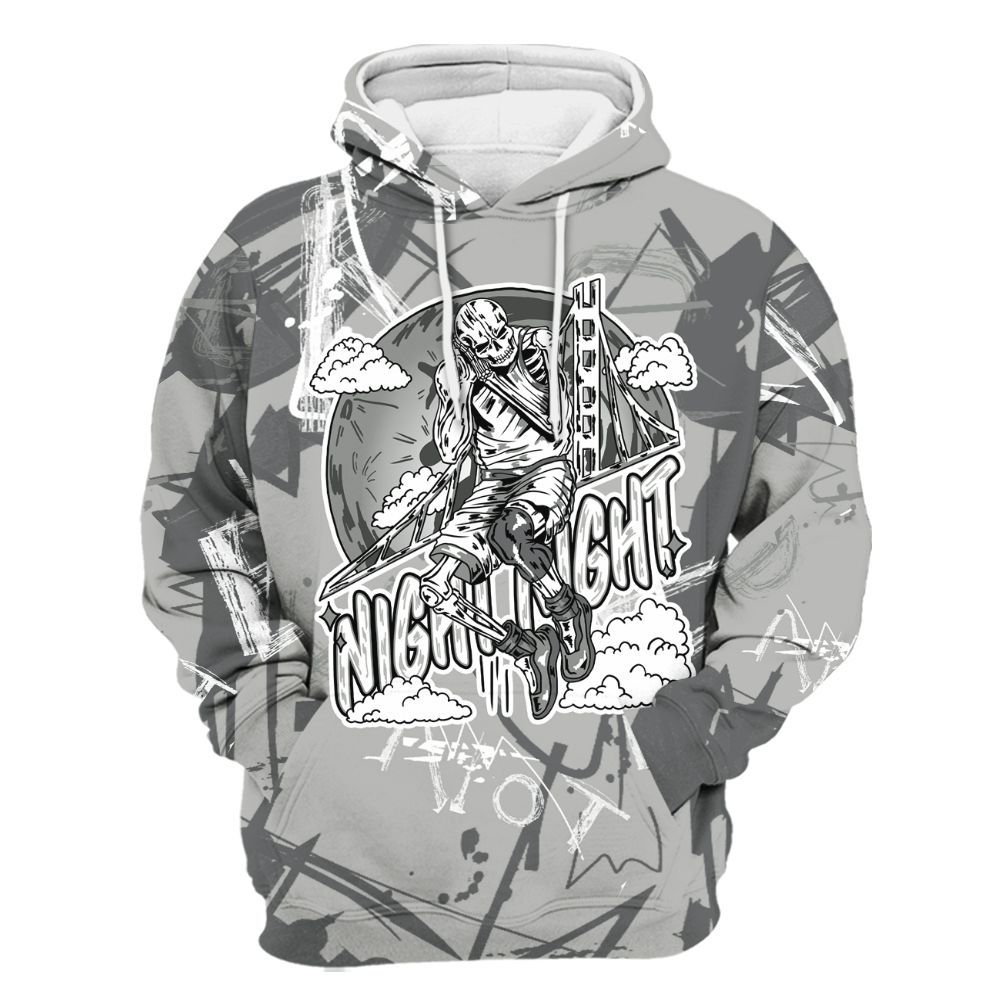Hoodie To Match Retro Wet Cement 4s - Seeya Skeleton Messyz All Over Print