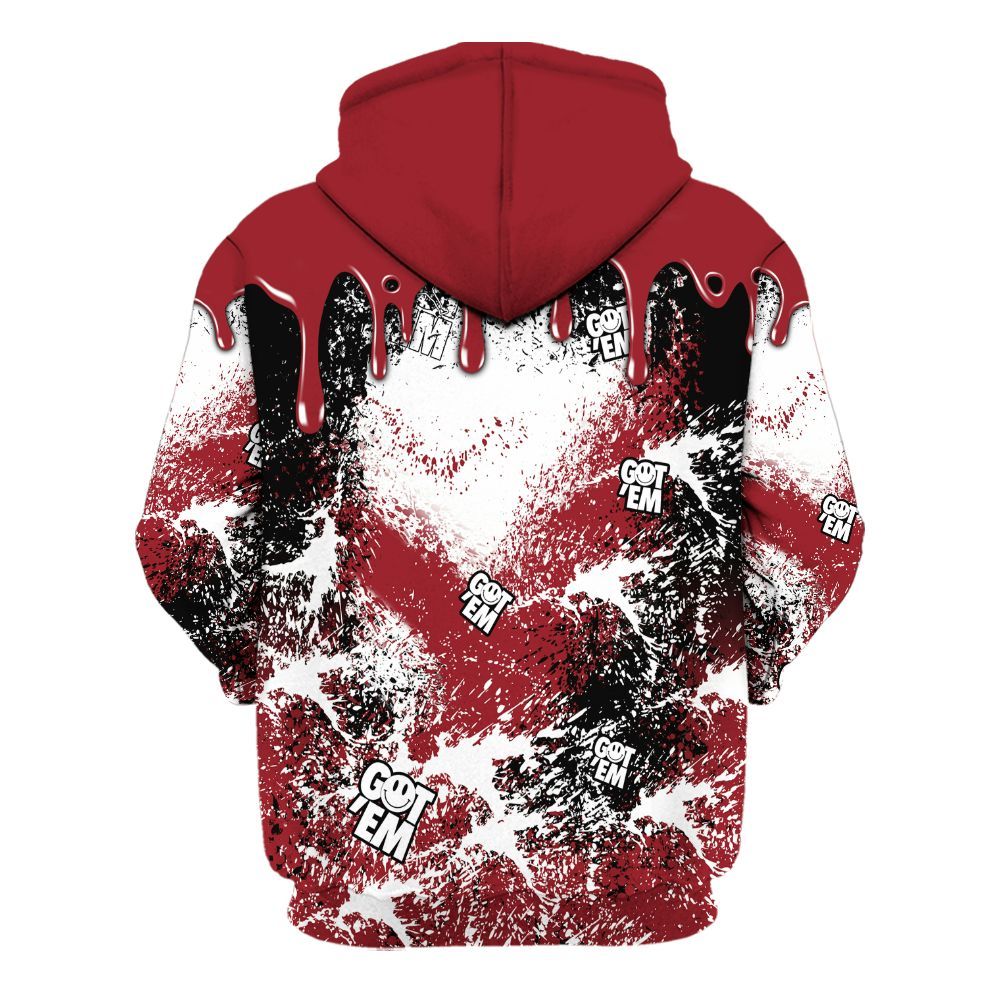 Hoodie To Match High Black Toe Reimagined 1s - Dripping 23 Drip All Over Print