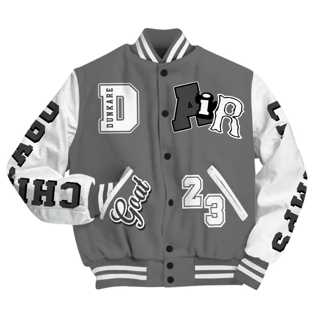 Varsity Jacket To Match Retro Stealth 12s - AIR Number 23 GOAT All Over Print