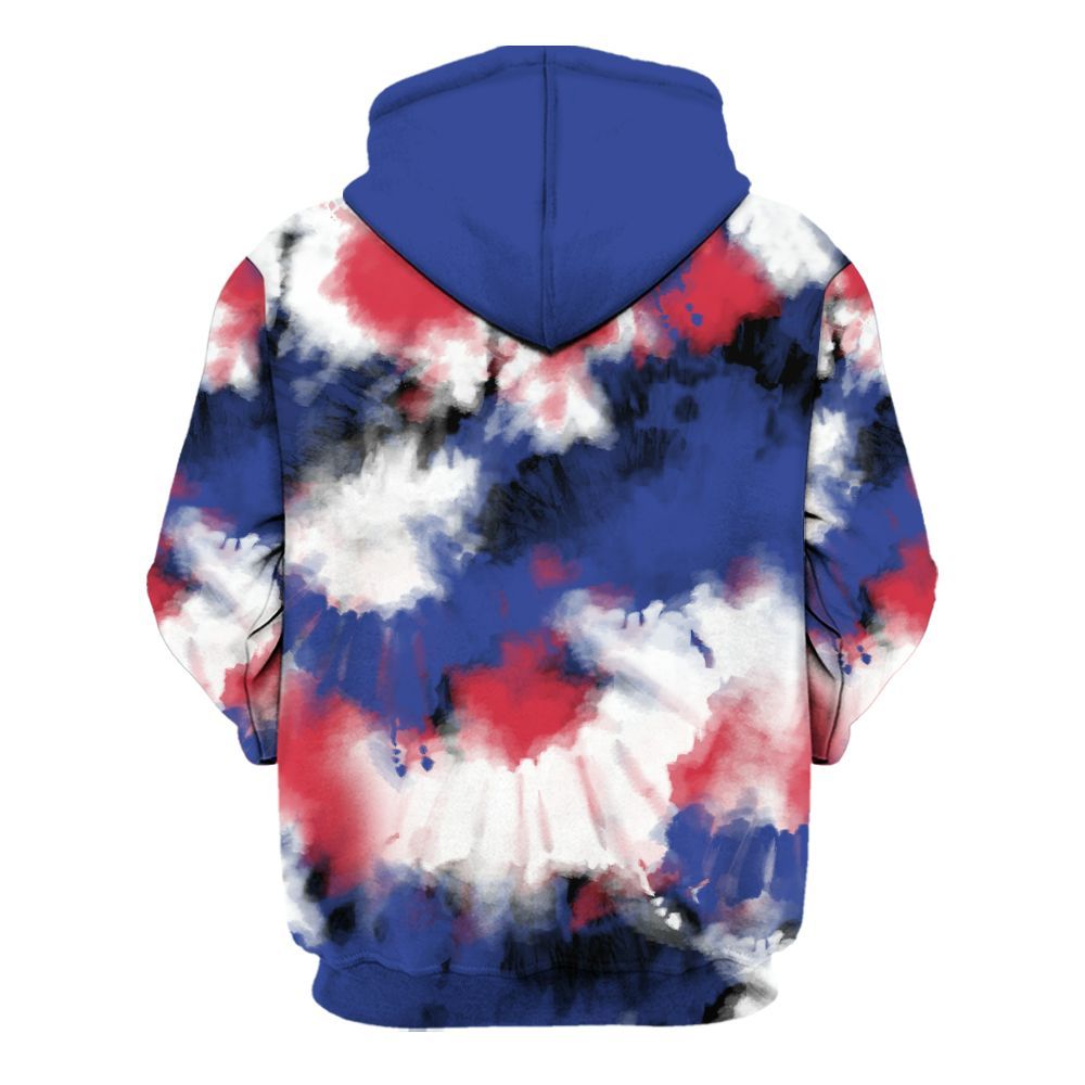 Hoodie To Match Air Griffey Max USA Red White Blue 1s - Tie Dye FK Around Find Out All Over Print