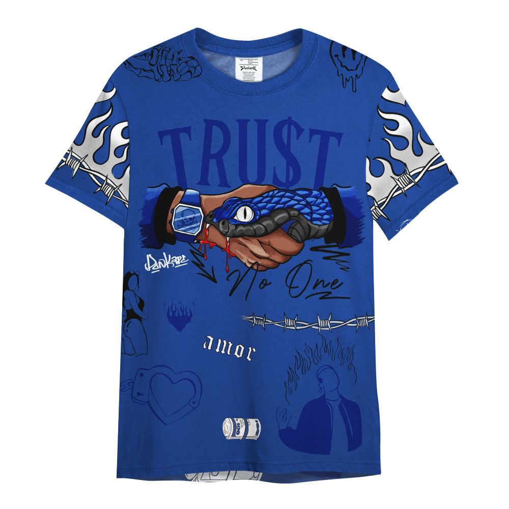 Shirt To Match Air Foamposite One Royal - Snake Trust No One All Over Print