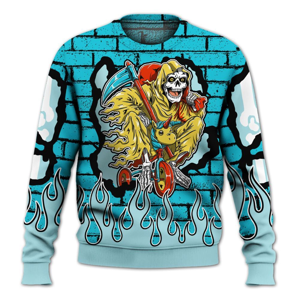 Sweatshirt To Match Dunk Low KD 17 N7 - Self Make Skeleton Crashed All Over Print