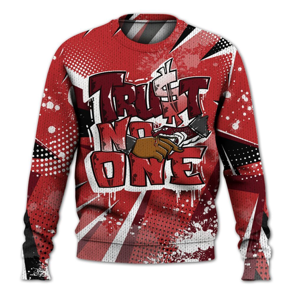 Knitted Sweater To Match Kobe 9 Elite Christmas - Poly Trust No One Dripping