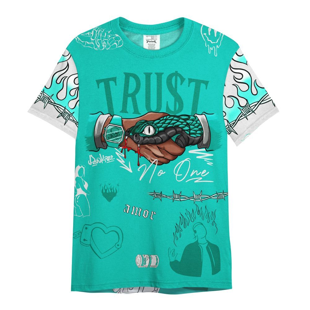 Shirt To Match Dunk Low Clear Jade - Snake Trust No One All Over Print