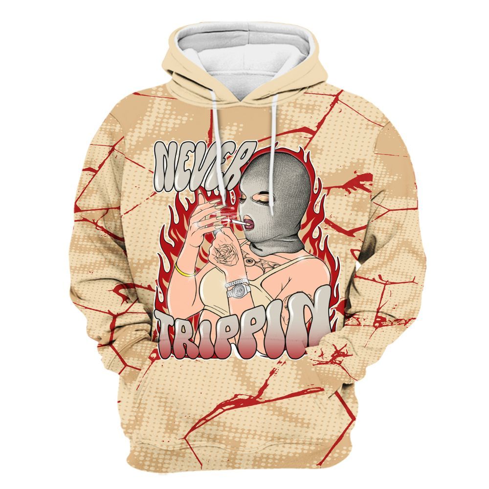 Hoodie To Match Dunk Low Strawberry Waffle - Ne'er Trippin' Unique Crack All Over Print