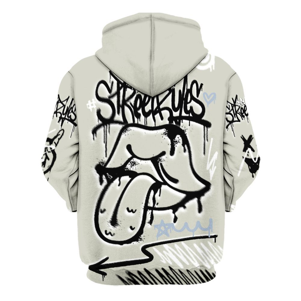 Hoodie To Match Low OG Wolf Grey 1s - Break Rules Streetwear All Over Print