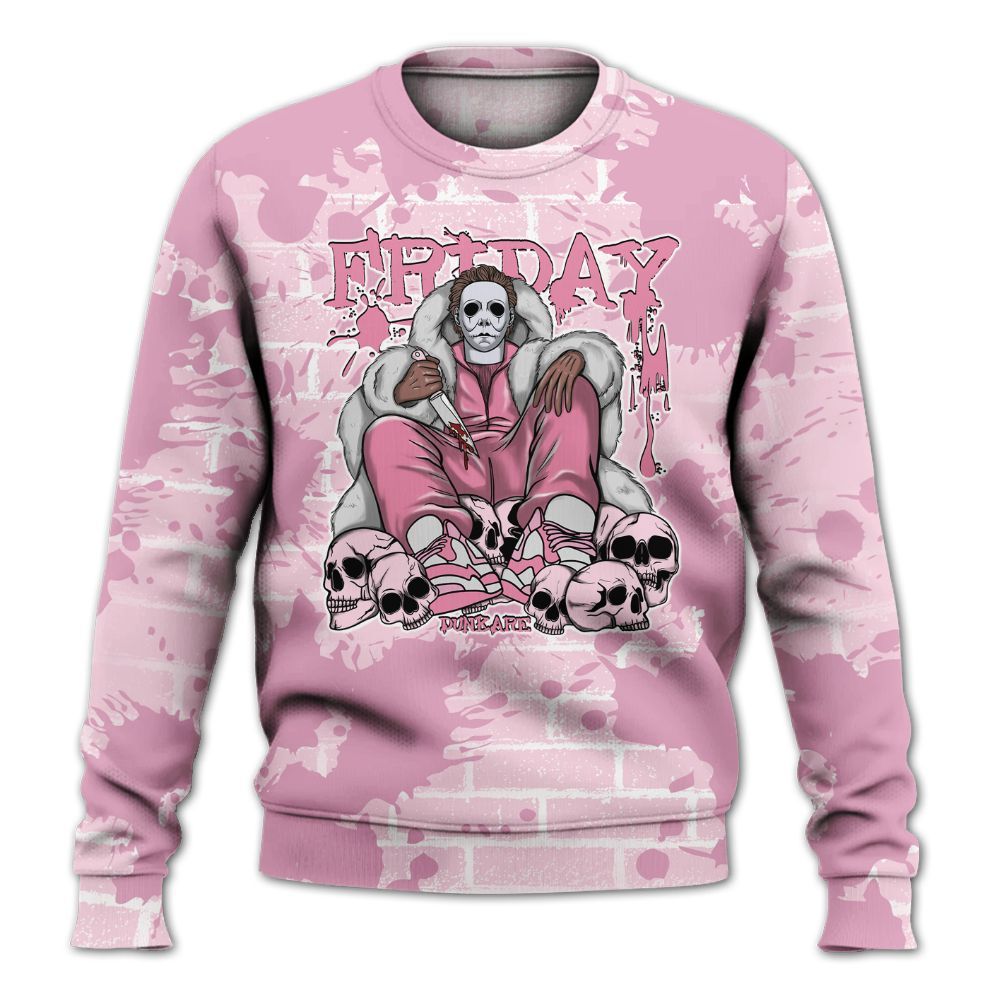 Sweatshirt To Match Orchid 4s - Friday Brick All Over Print