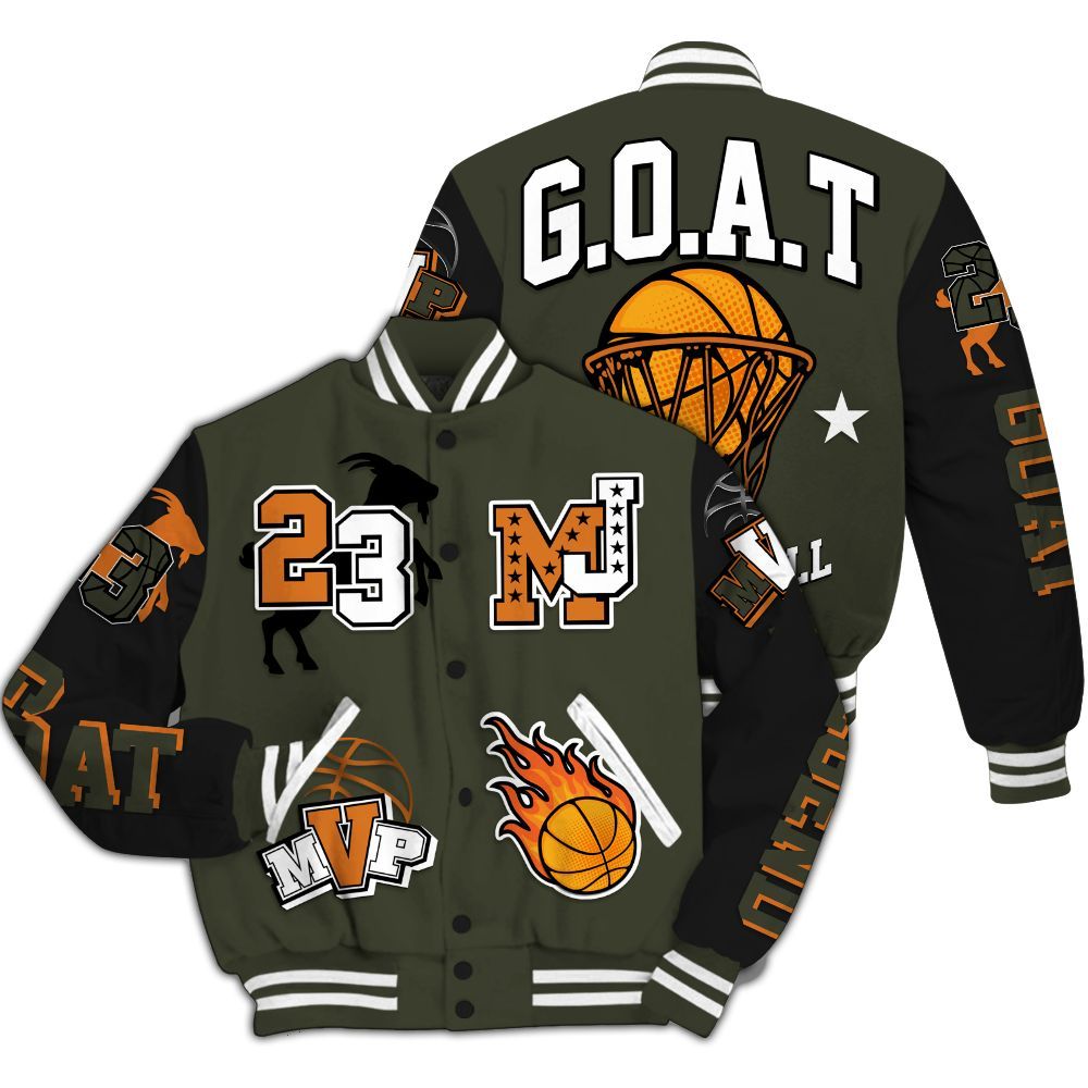 Varsity Jacket To Match Retro Undefeated 4s - 23 Goat MVP Basketball All Over Print