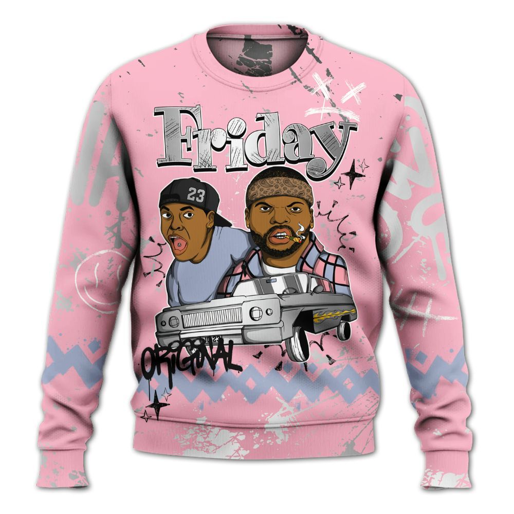 Sweatshirt To Match Retro 35th Anniversary 5s - Friday Sneaker Crayon All Over Print