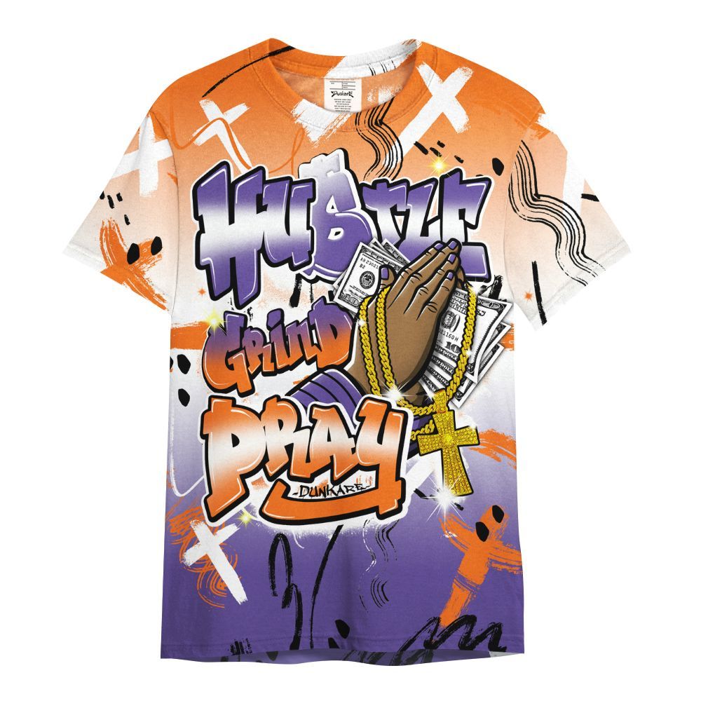 Shirt To Match Air Max Waffle SP Voltage Purple - Money Hustle Grind Pray All Over Print